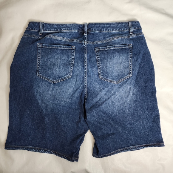 Venezia Lane Bryant Jean Shorts Blue Denim High Rise Plus Size 20 - Picture 3 of 11